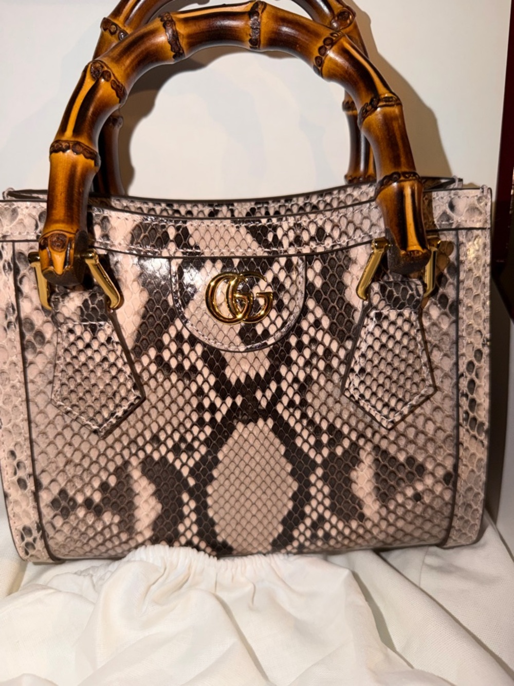 Gucci exotic Python Diana bag GHW BNIB - Picture 6 of 16